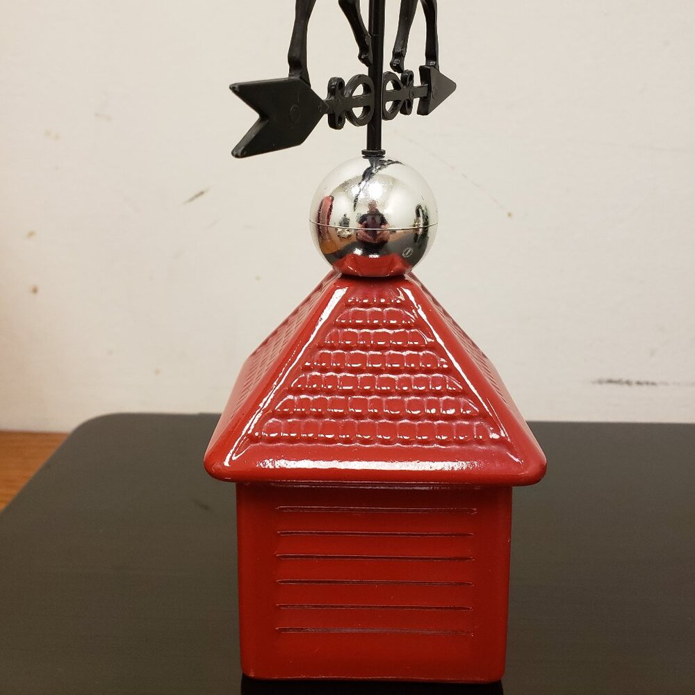 Vintage Avon HORSE WEATHERVANE RED ROOF Glass Collectible Bottle - Picture 2 of 7